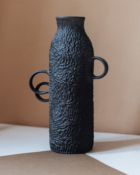 Forest series, "Nightfall bark" black , Unique, one of a kind