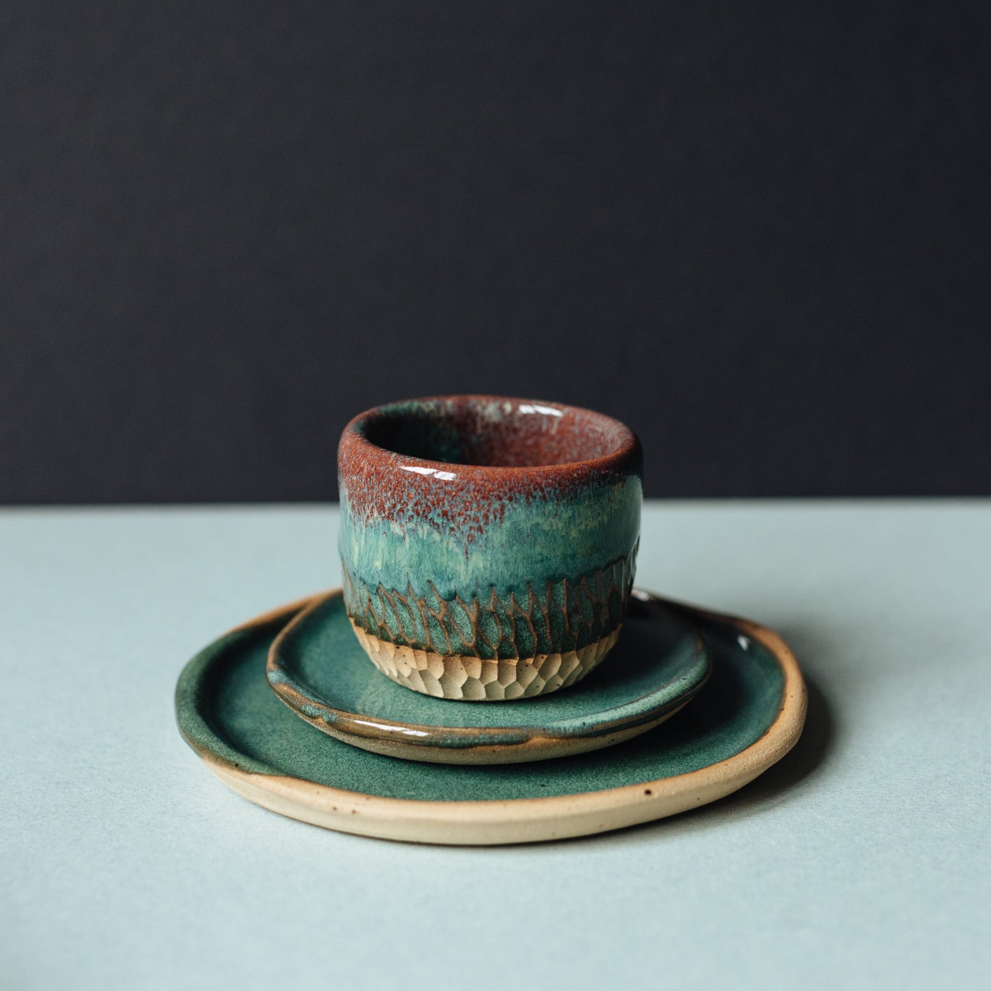 Series "Botany" Crassula espresso cup with no handle