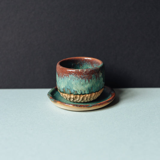 Series "Botany" Crassula espresso cup with no handle