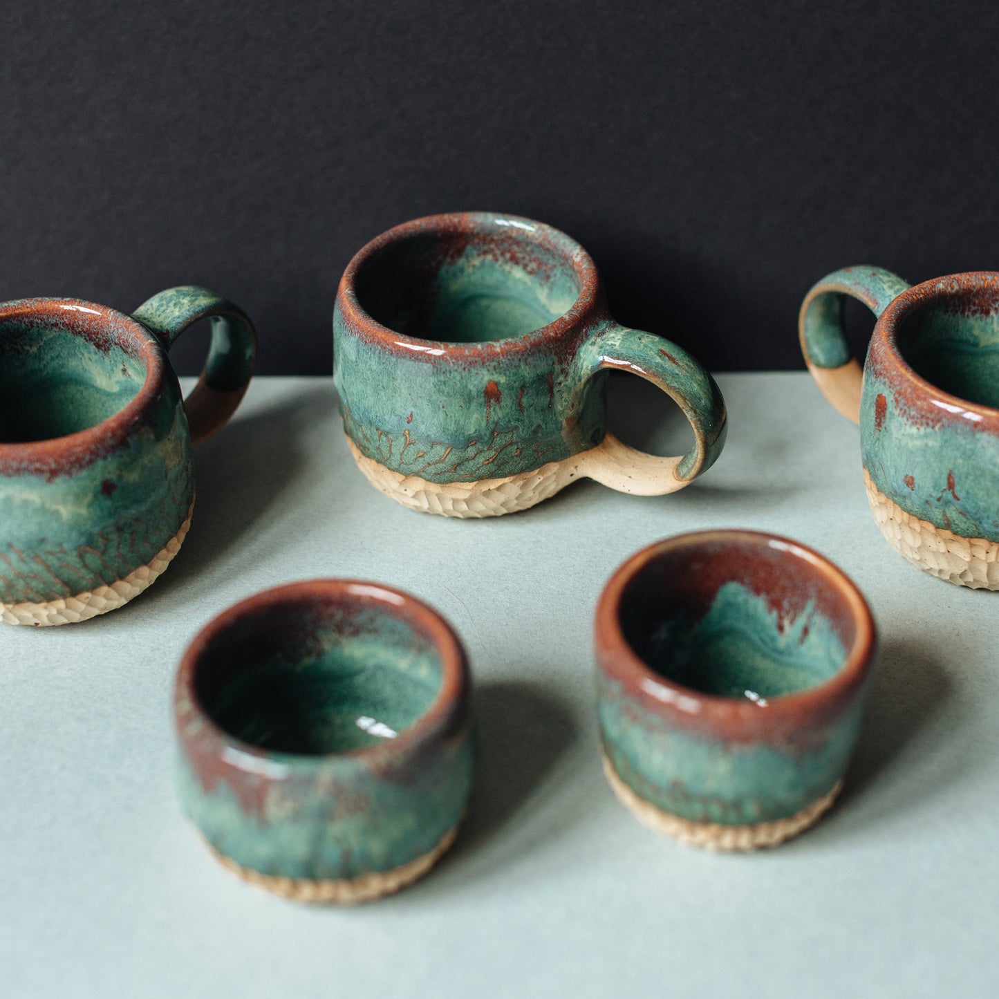 Series "Botany" Crassula espresso cup with no handle