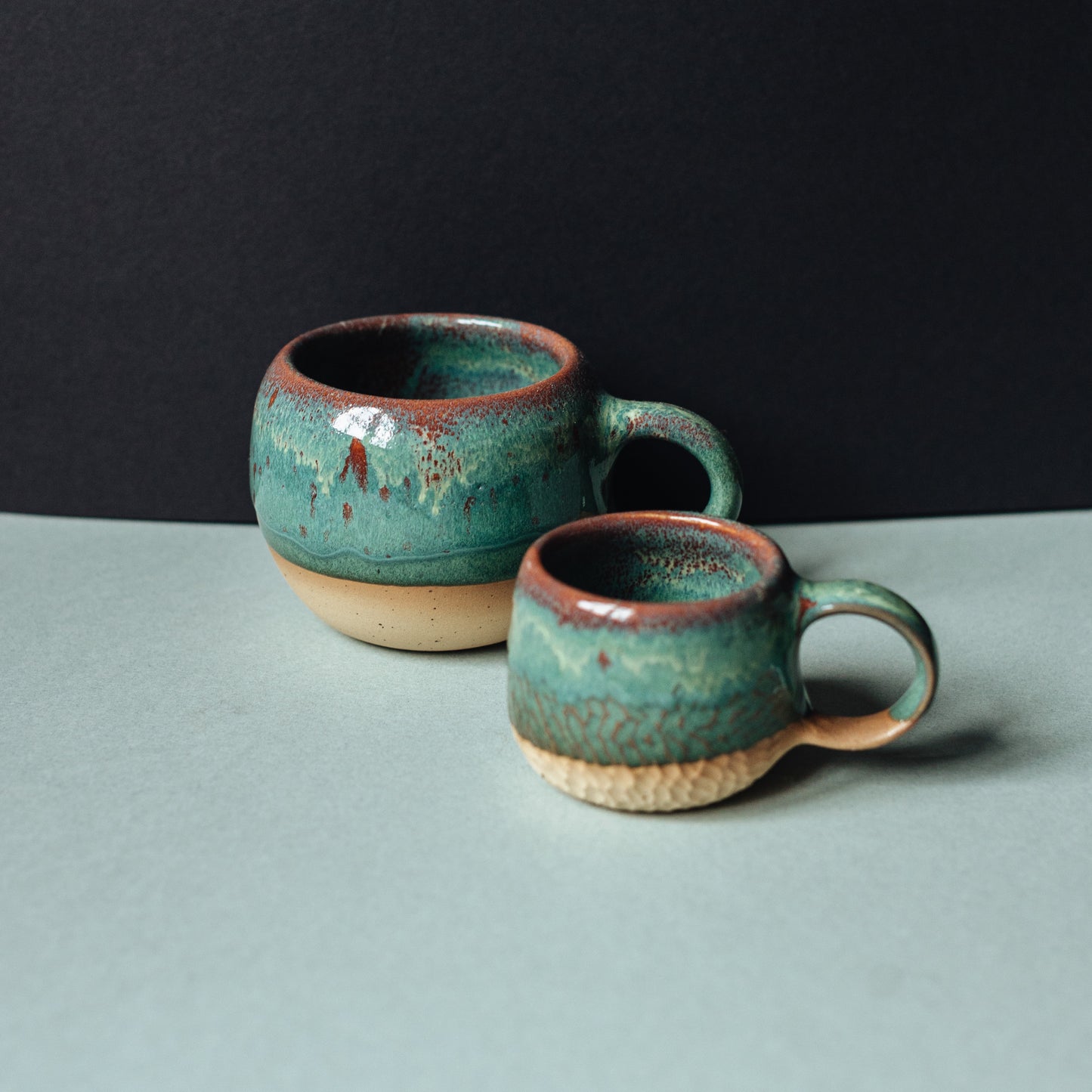 Series "Botany" Crassula espresso cup with handle