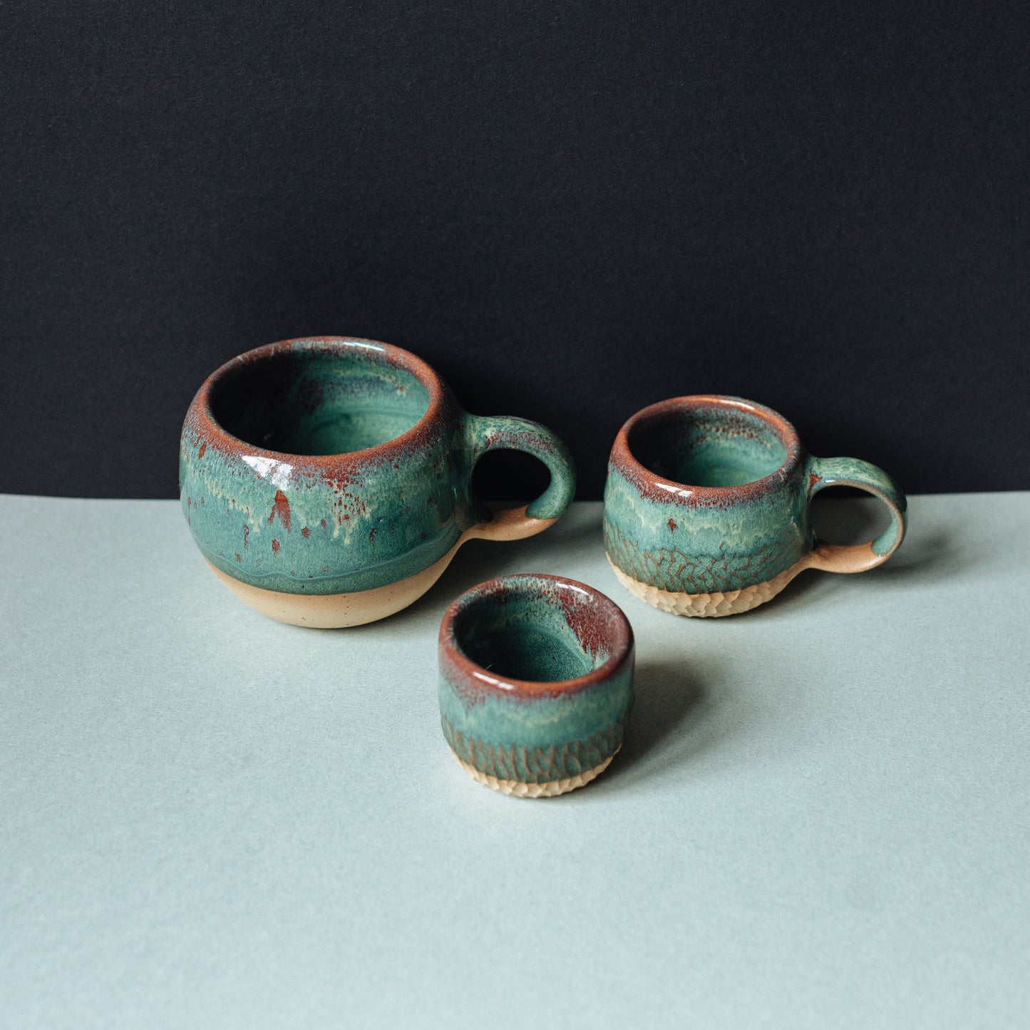 Series "Botany" Crassula espresso cup with handle