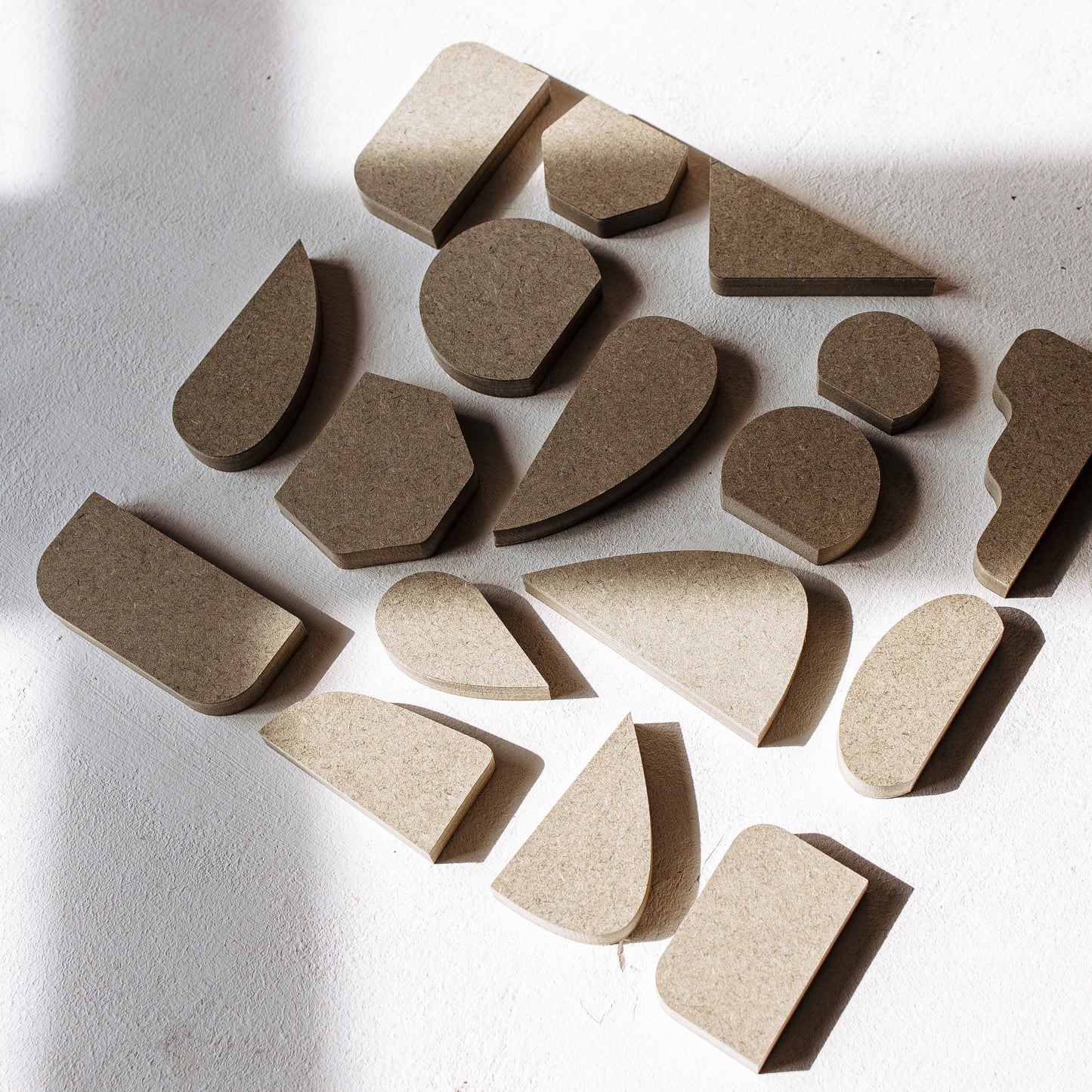 Set of 17 mug handle forms / molds - templates