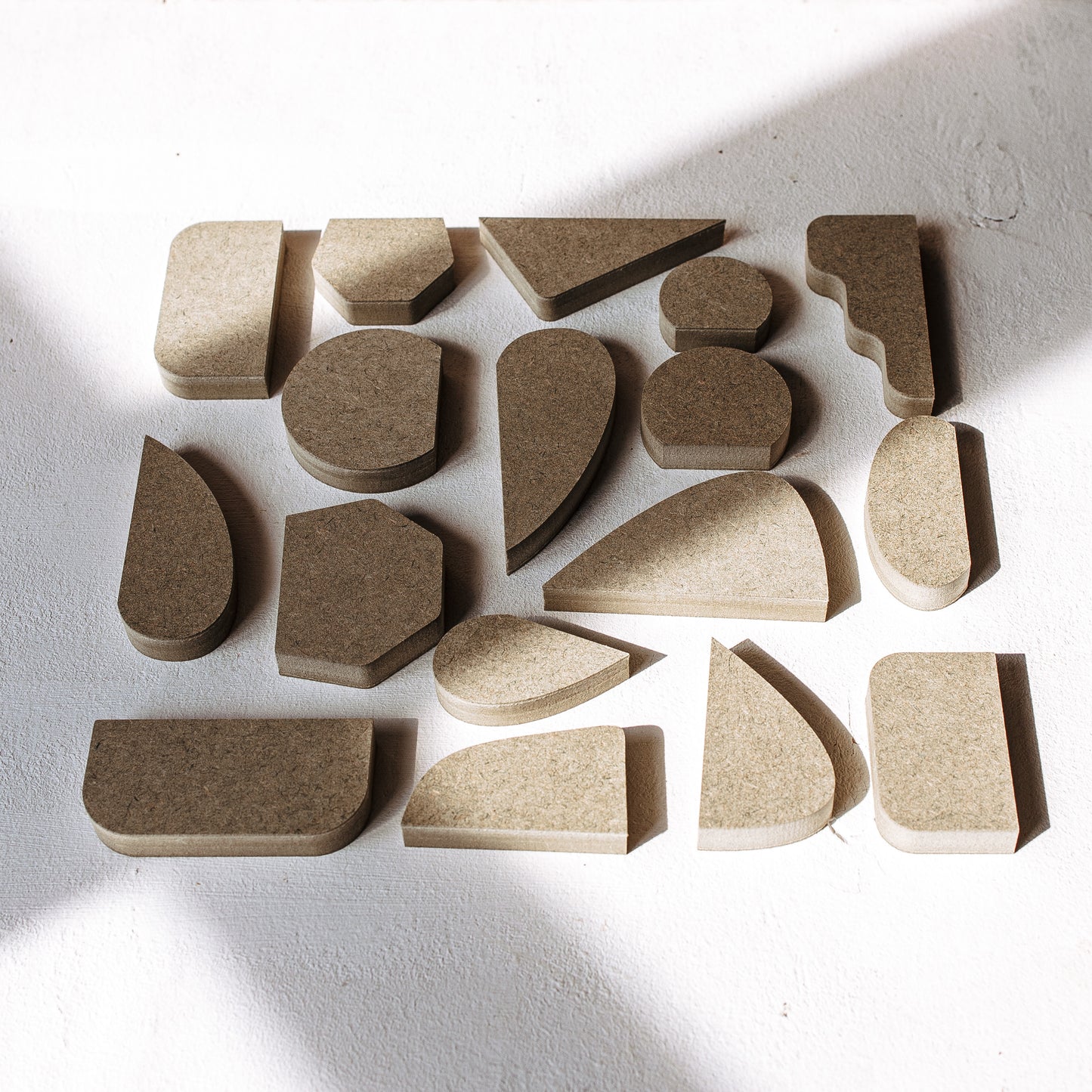 Set of 17 mug handle forms / molds - templates
