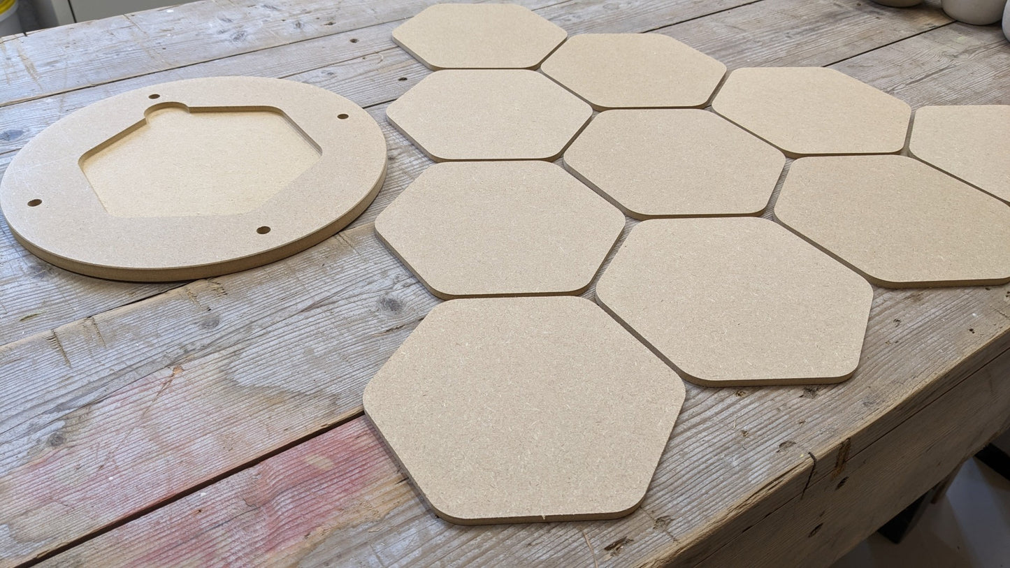 Pottery bat system with 10 inserts for Shimpo / Brent / Skutt / Roderveld / Rohde - 30cm / 12"