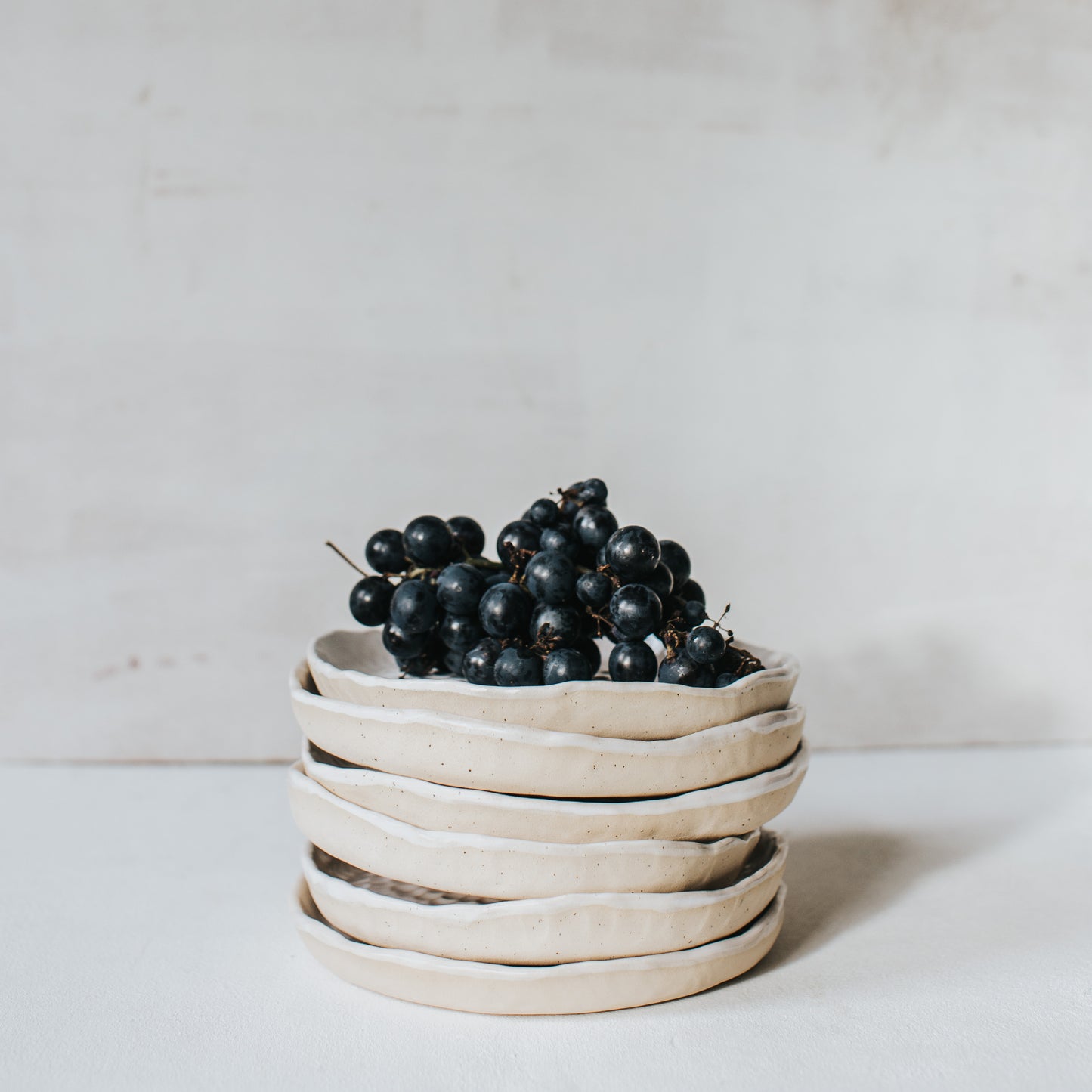 Plates Glossy and textured, handmade