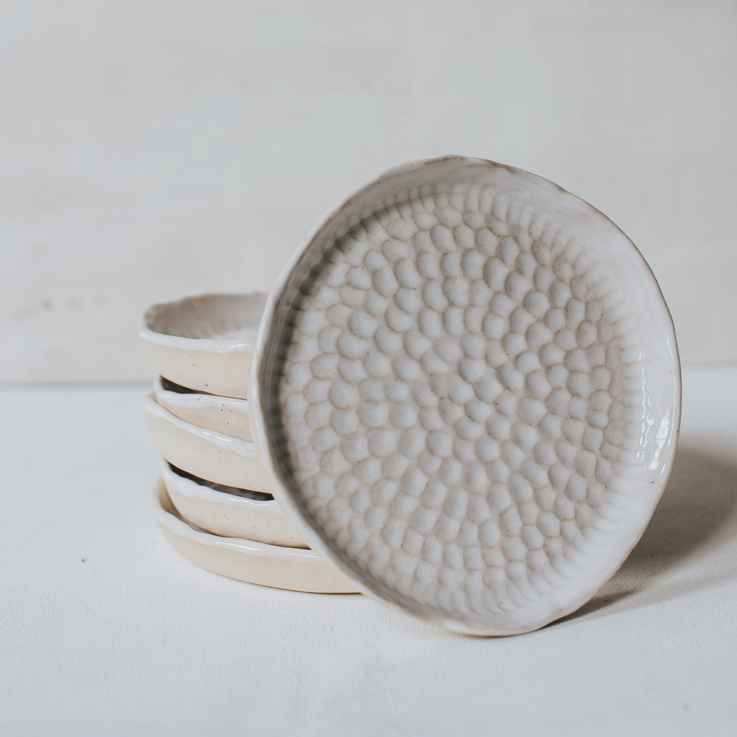 Plates Glossy and textured, handmade