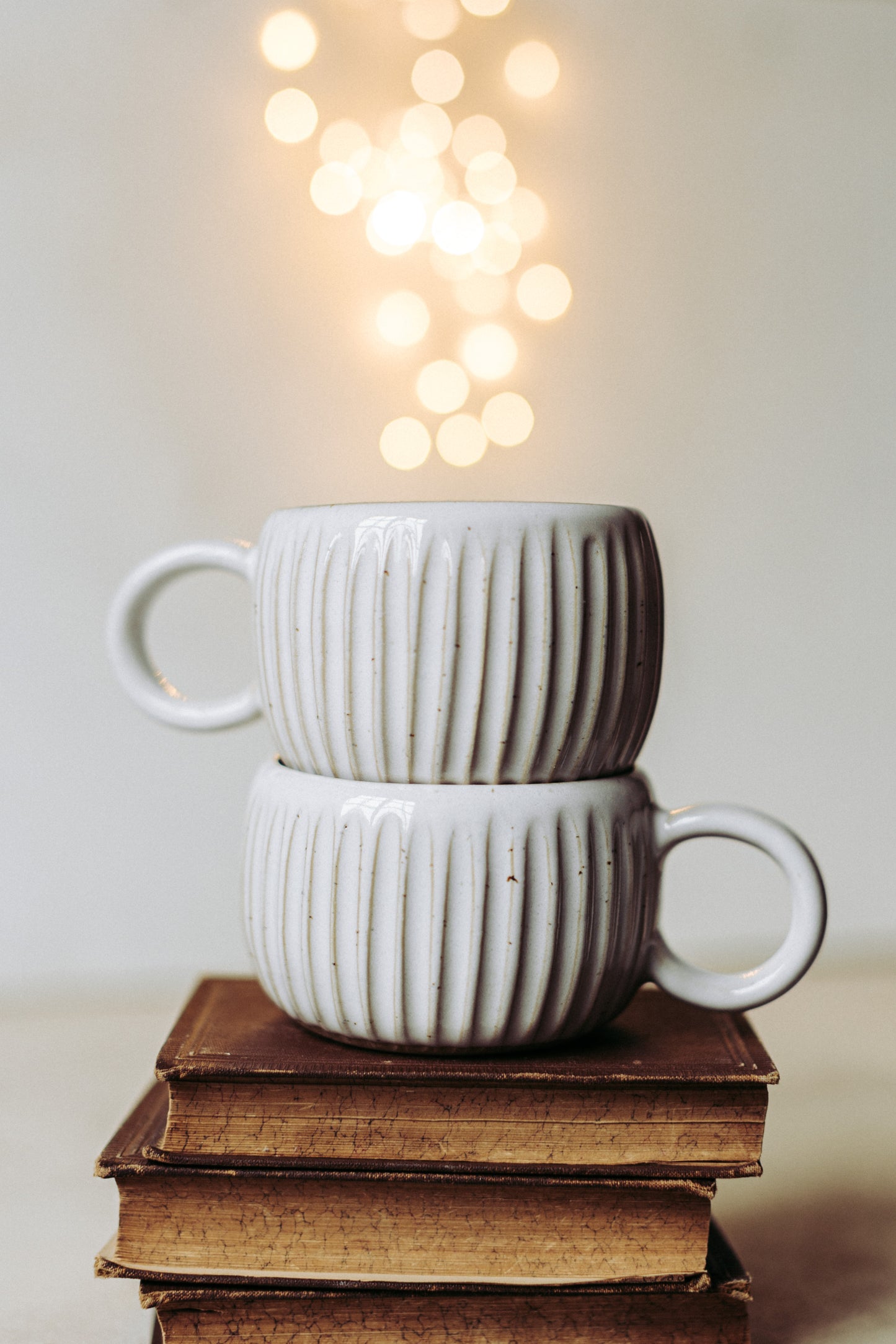 White stripes coffee cup