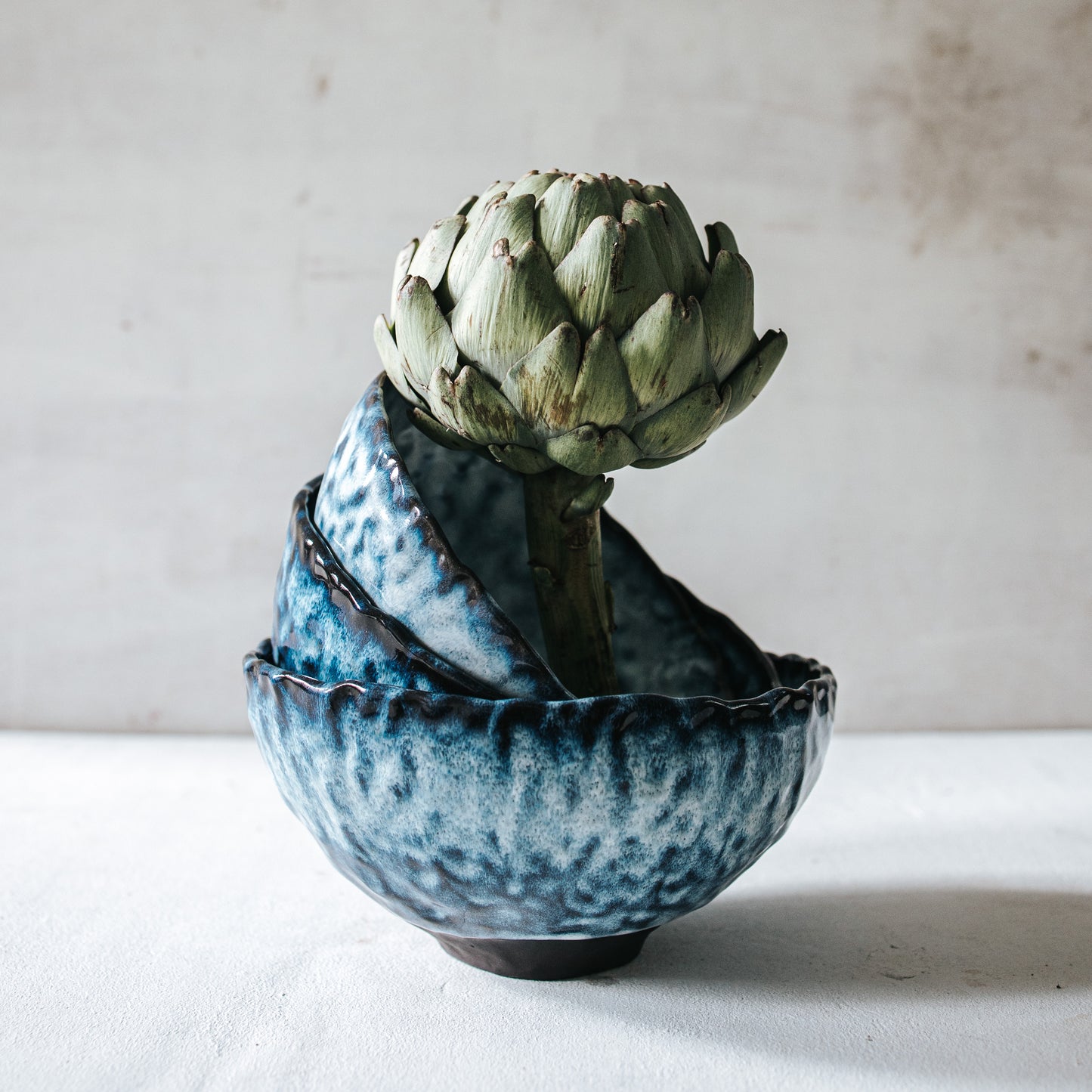 Northern lights variegated blue bowl