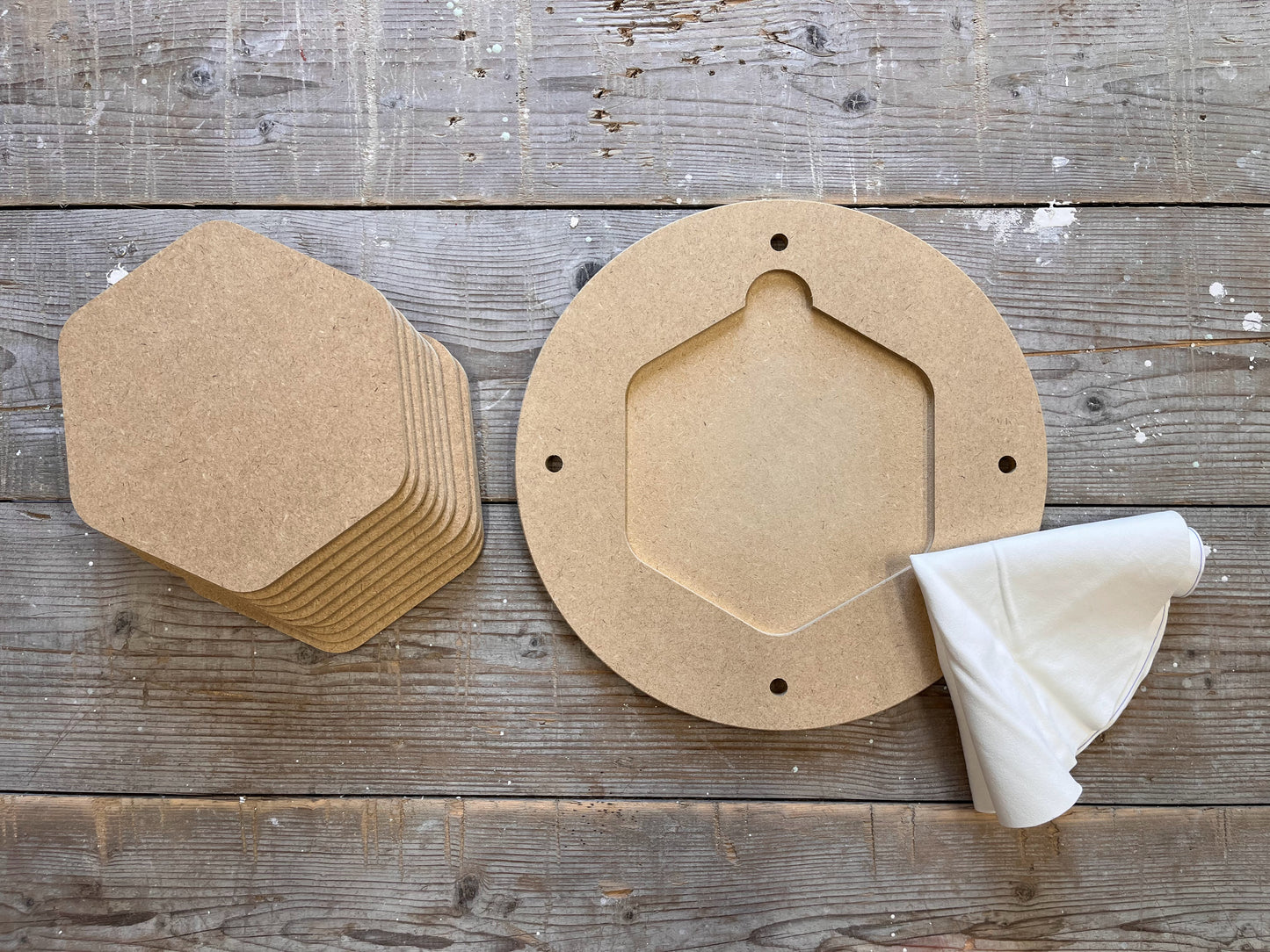 Pottery bat system with 10 inserts for Shimpo / Brent / Skutt / Roderveld / Rohde - 30cm / 12"