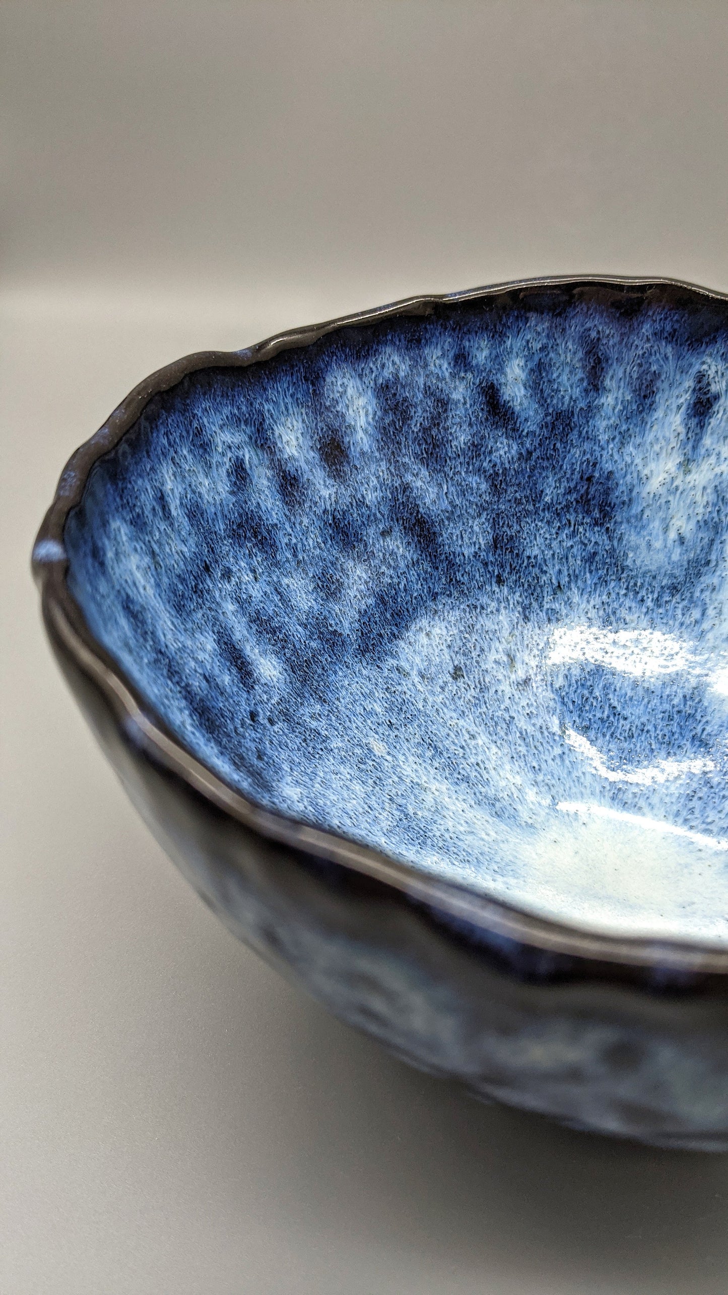 Northern lights variegated blue bowl