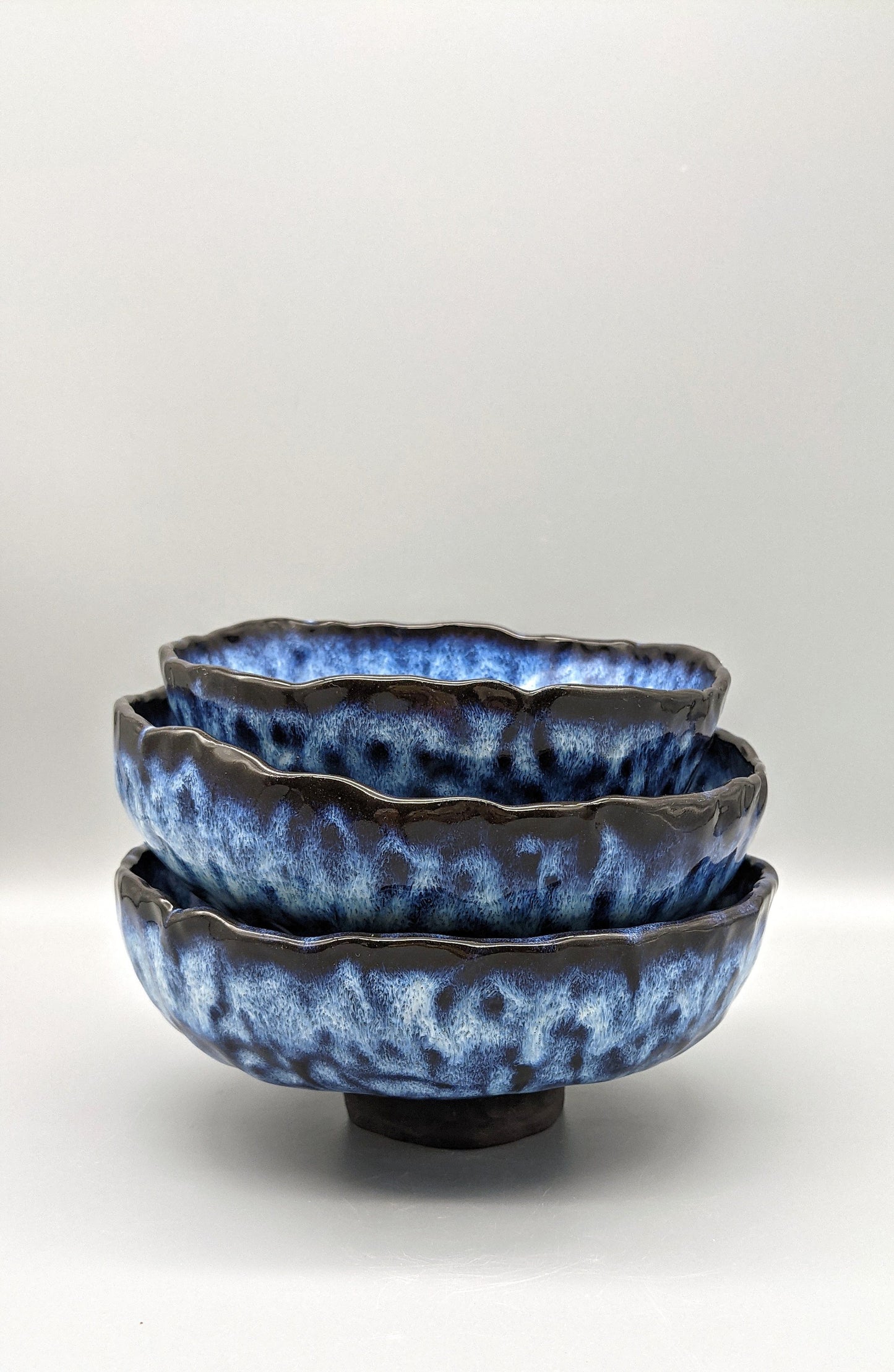 Northern lights variegated blue bowl