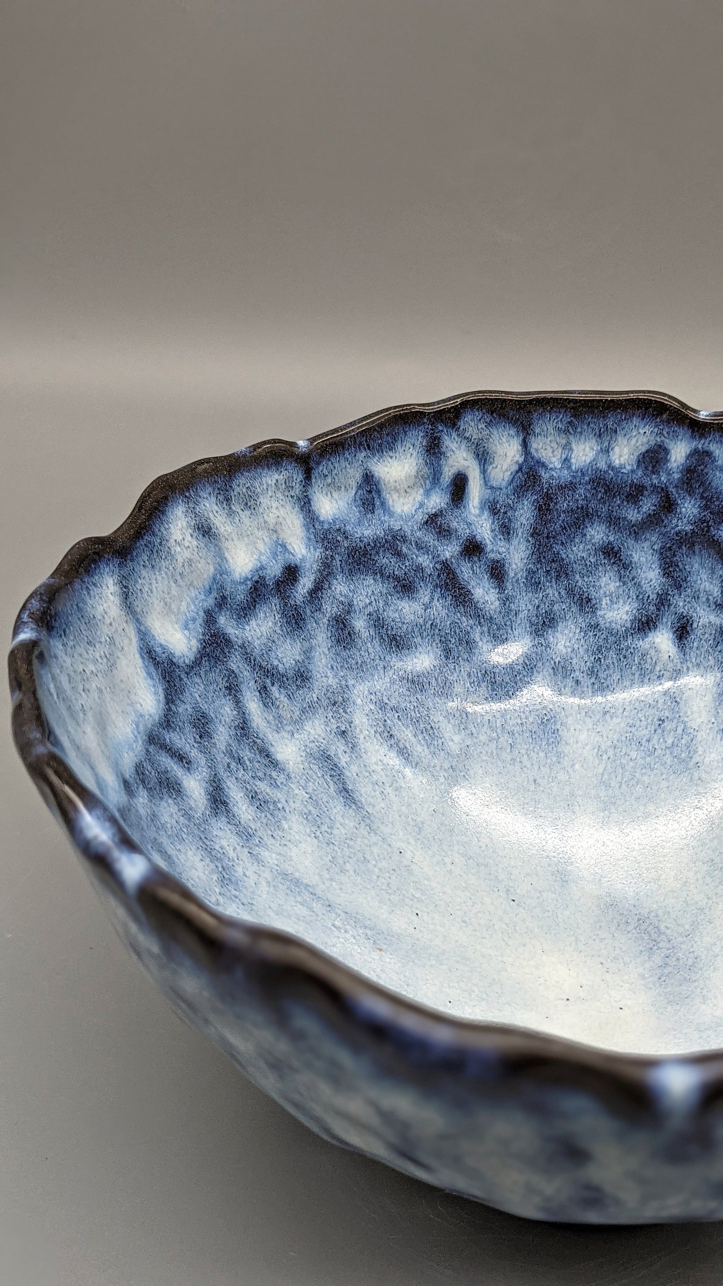Northern lights variegated blue bowl
