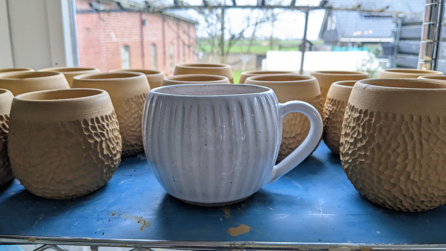 Set of 17 mug handle forms / molds - templates