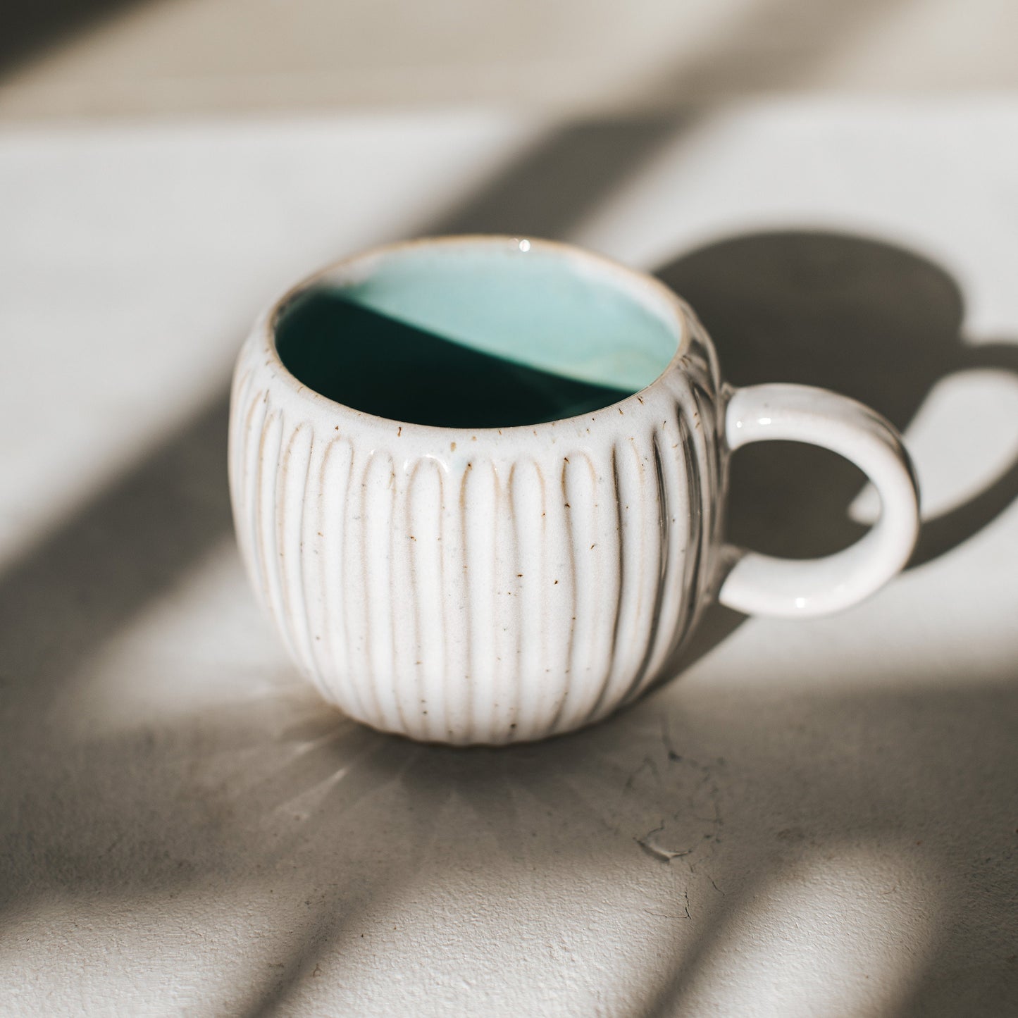 White stripes coffee cup