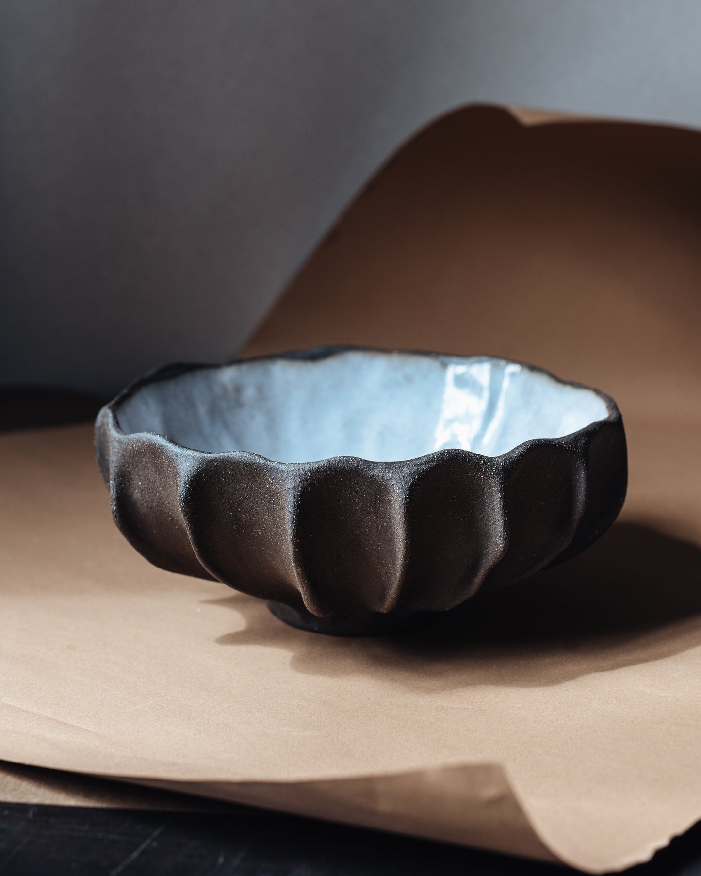 Black lotus bowl /  Merenok ceramics, handmade