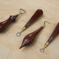 Set of 4 Handmade tungsten carbide trimming tools with Rosewood/Walnut handles