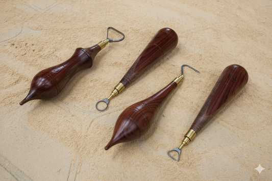 Set of 4 Handmade tungsten carbide trimming tools with Rosewood/Walnut handles