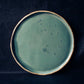 Sea green patterned plates, sandy clay, 22cm - Merenok ceramics, handmade, handgemaakt bord