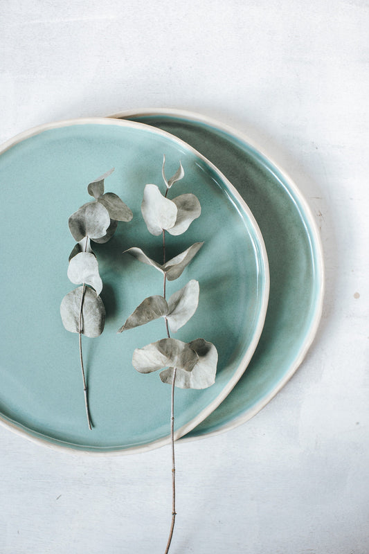 Sea green plate 23 cm